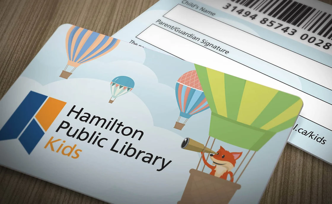 Hamilton Kid's Library Card